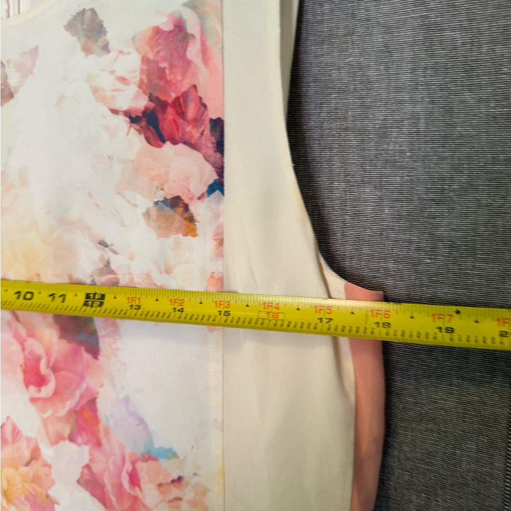 Rebecca Taylor Enchanted Gardens Pink Shift Tank Drop Waist Silk Dress Size 4 - Picture 6 of 9
